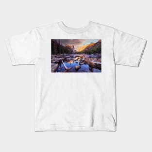 Sunrise Reflections at Dream Lake Kids T-Shirt